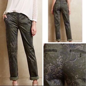 Anthropologie Pilcro and the Letterpress Hyphen‎ Green Pants